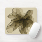 Moderne elegante braune Wellen Mousepad (Mit Mouse)