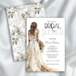 Moderne Elegante Braut im Hochzeitsgossen-Brautpar Einladung