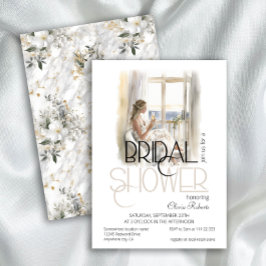 Moderne Elegante Braut im Hochzeitsgossen-Brautpar Einladung