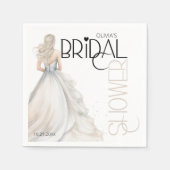Moderne Elegante Braut im Hochzeitsgossen-Brautpar Serviette (Vorderseite)