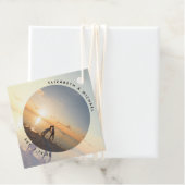 Moderne, elegante Braut- und Groom-Foto Hochzeit Geschenkanhänger (Beispiel)