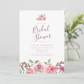 Moderne, elegante Brautdusche - Einladung (Stehend Vorderseite)