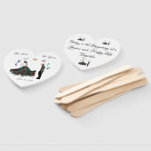 Moderne elegante Brautgrotte Hochzeit Fächer (Non-assembled)