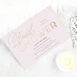 Moderne, elegante Brautparty-Einladung Folieneinladung