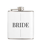 Moderne elegante Bride Flask Flachmann (Vorderseite)
