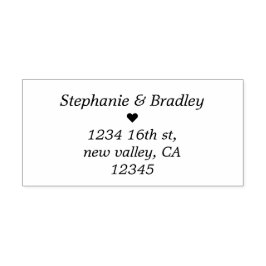 Moderne, elegante Briefmarke für Hochzeitskautschu Permastempel