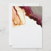 Moderne Elegante Burgund Orange Gold Hochzeit im H Einladung (Rückseite)