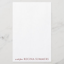 Moderne Elegante Burgund Personalisiert Stationery Briefpapier