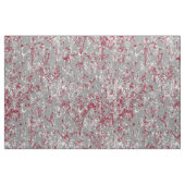 Moderne elegante Burgunder-Wildblumen auf Grau Stoff (Yard (91,4 cm))