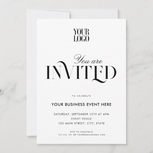 Moderne elegante Business-Gala Einladung (Vorderseite)
