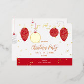 Moderne Elegante Business-Weihnachtsreise Folie Einladungspostkarte (Vorderseite/Rückseite)