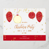 Moderne Elegante Business-Weihnachtsreise Folie Einladungspostkarte (Vorderseite)