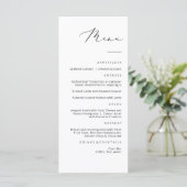 Moderne elegante Calligraphic Menu Card Menükarte (Stehend Vorderseite)