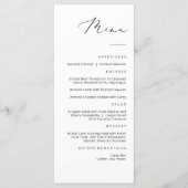 Moderne elegante Calligraphic Menu Card Menükarte (Vorderseite)