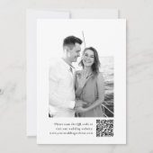 Moderne elegante Calligraphie 2 Foto QR Code Weddi Save The Date (Rückseite)