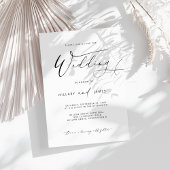 Moderne Elegante Calligraphy QR Wedding Einladung