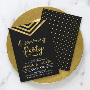 Moderne elegante Chevron-Housewarming-Party Einladung