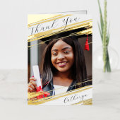 Moderne Elegante Chic Add Foto Abschluss Vielen Da (Vorderseite)