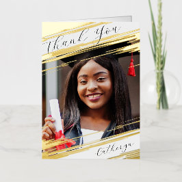 Moderne Elegante Chic Add Foto Abschluss Vielen Da