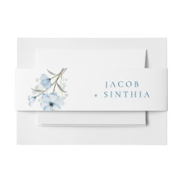 Moderne Elegante Chic Dusty Blue Wedding Einladungsbanderole