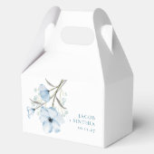 Moderne Elegante Chic Dusty Blue Wedding Geschenkschachtel (Vorderseite)