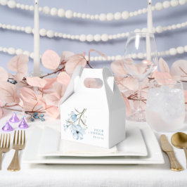 Moderne Elegante Chic Dusty Blue Wedding Geschenkschachtel