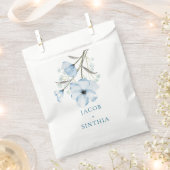 Moderne Elegante Chic Dusty Blue Wedding Geschenktütchen (Ausgeschnitten)