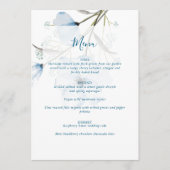 Moderne Elegante Chic Dusty Blue Wedding Menükarte (Vorderseite)
