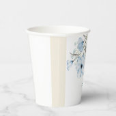 Moderne Elegante Chic Dusty Blue Wedding Pappbecher (Rechts)