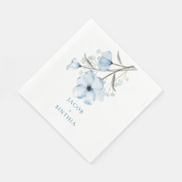 Moderne Elegante Chic Dusty Blue Wedding Serviette