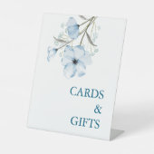 Moderne Elegante Chic Dusty Blue Wedding Sockelschild (Vorderseite)