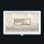 Moderne Elegante Chic Girly Glittery, Bokeh Visitenkarten Etui<br><div class="desc">Eleganter glamouröser glänzender Hintergrund. Ein elegantes und raffiniertes Design. Die perfekte coole Geschenkidee für sie zu jedem Anlass.</div>