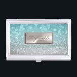 Moderne Elegante Chic Girly Glittery, Bokeh Visitenkarten Etui<br><div class="desc">Eleganter glamouröser glänzender Hintergrund. Ein elegantes und raffiniertes Design. Die perfekte coole Geschenkidee für sie zu jedem Anlass.</div>