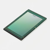 Moderne Elegante Chic Green und Gold Post-it Klebezettel (angewinkelt)