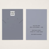 Moderne elegante Chic Necklace Ohrring-Grafikkarte (Vorne & Hinten)