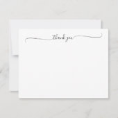 Moderne Elegante Chic Script Danke Kalligraphie Mitteilungskarte (Vorderseite)