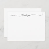 Moderne Elegante Chic Script Danke Kalligraphie Mitteilungskarte (Vorne/Hinten)