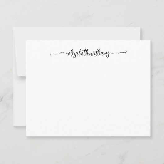 Moderne Elegante Chic Script Kalligraphie Mitteilungskarte (Vorderseite)