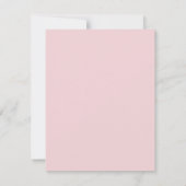 Moderne elegante Chic Script Monogram Rosa Mitteilungskarte (Rückseite)