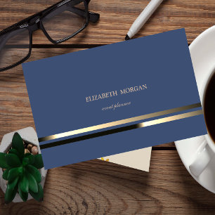 Moderne Elegante Chic Sophisticated, Gestreift Visitenkarte