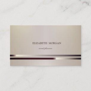 Moderne Elegante Chic Sophisticated, Gestreift Visitenkarte
