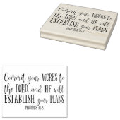 Moderne Elegante Christliche Bibelverse Typografie Gummistempel (Stempel)