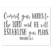 Moderne Elegante Christliche Bibelverse Typografie Gummistempel (Prägung)