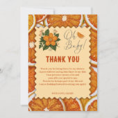 Moderne elegante Citrus Orange Babydusche Einladung (Vorderseite)