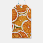 Moderne elegante Citrus Orange Babydusche Geschenkanhänger (Rückseite)
