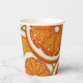 Moderne elegante Citrus Orange Babydusche Pappbecher (Rückseite)