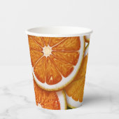 Moderne elegante Citrus Orange Babydusche Pappbecher (Vorderseite)
