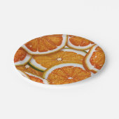 Moderne elegante Citrus Orange Babydusche Pappteller (Schrägansicht)