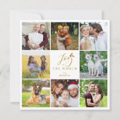 Moderne Elegante Collage 8 Fotos Weihnachten (Vorderseite)