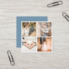 Moderne, elegante Collage Fotografie aus Foto Quadratische Visitenkarte